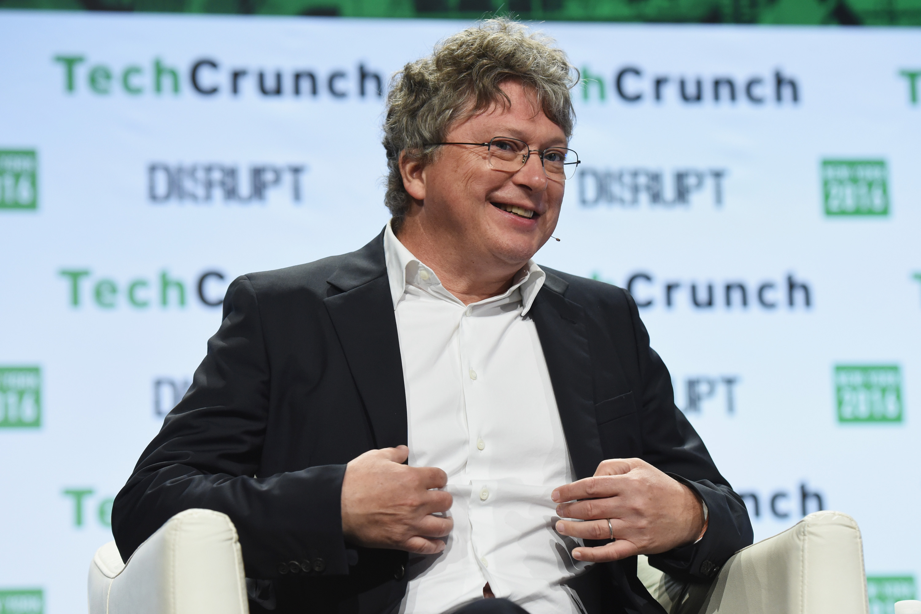 Henri Seydoux, fondateur et PDG de Parrot, lors du TechCrunch Disrupt NY 2016.