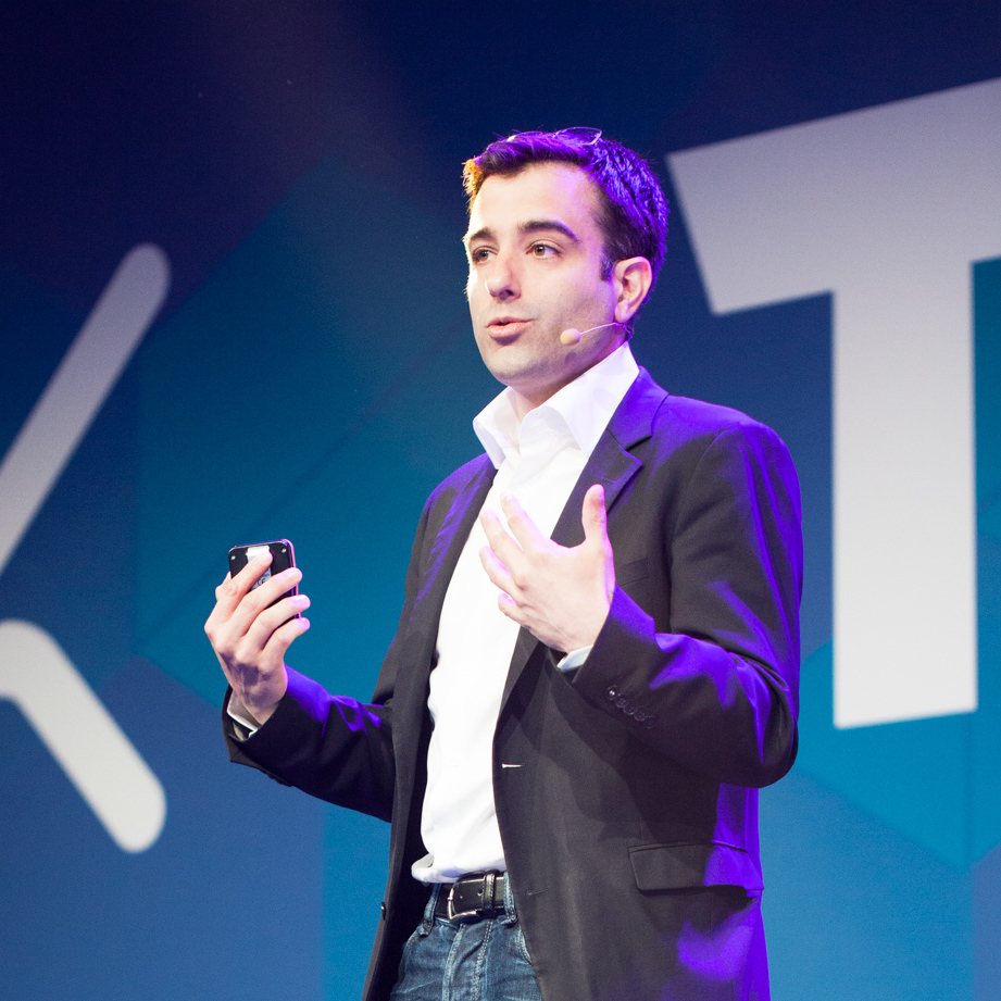 Portrait de Nicolas Brusson, cofondateur et PDG de BlaBlaCar, lors du TNW Conference 2015.